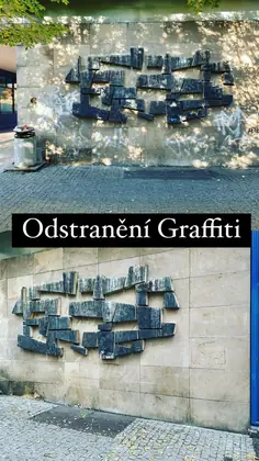 Před a po: odstranění graffiti z fasády
