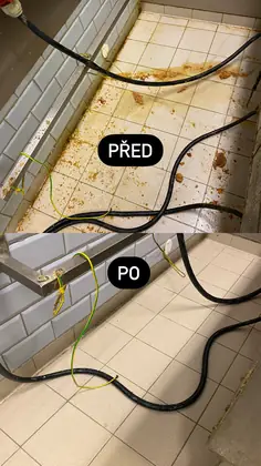 Před a po: podlaha technické místnosti